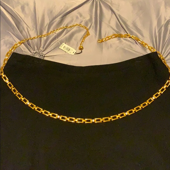 The Limited goldtone belt NWT crystal accents - Picture 1 of 7